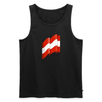 Austria Flag Austria Austrian flag AT - Men's Premium Organic Tank Top - black - Front - AI Model Male 178 light (178cm)