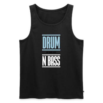 Drum and Bass Techno Music DJ - Débardeur bio Premium Homme - noir - Devant - Michal (187cm)