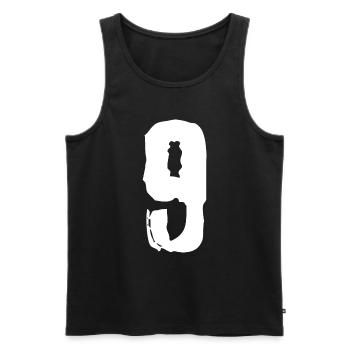 Maillot à 9 chiffres - Débardeur bio Premium Homme - noir - Devant - Michal (187cm)