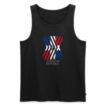 Dominican Republic Flag Dom Rep Flag Travel - Men's Premium Organic Tank Top - black - Front - Michal (187cm)