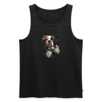 I'm not single, I have a dog - Männer Premium Bio Tank Top - Schwarz - Vorne - Michal (187cm)