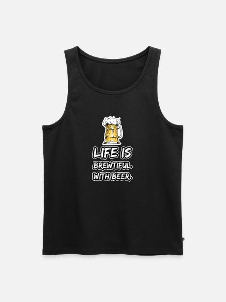 Beer T shirt - Men's Premium Organic Tank Top - black