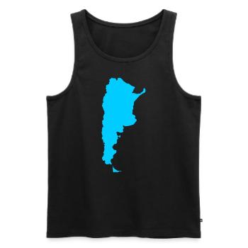 Argentinien Landkarte - Männer Premium Bio Tank Top - Schwarz - Vorne - Michal (187cm)