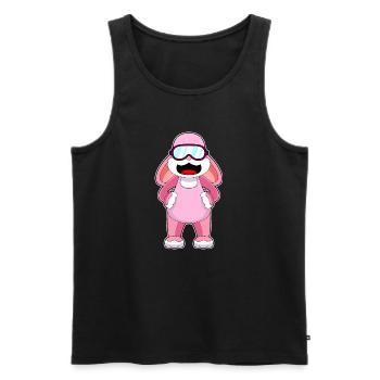 Hase Schwimmen Schwimmbrille Sommer - Männer Premium Bio Tank Top - Schwarz - Vorne - Michal (187cm)