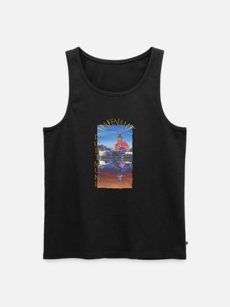 Historisches Dortmunder Hafenamt - Männer Premium Bio Tank Top - Schwarz