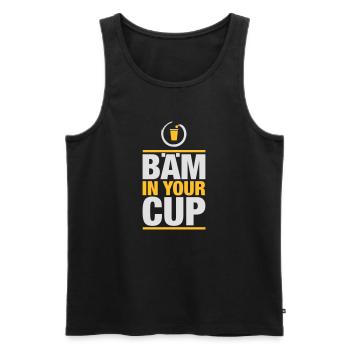 In your cup - Männer Premium Bio Tank Top - Schwarz - Vorne - Michal (187cm)