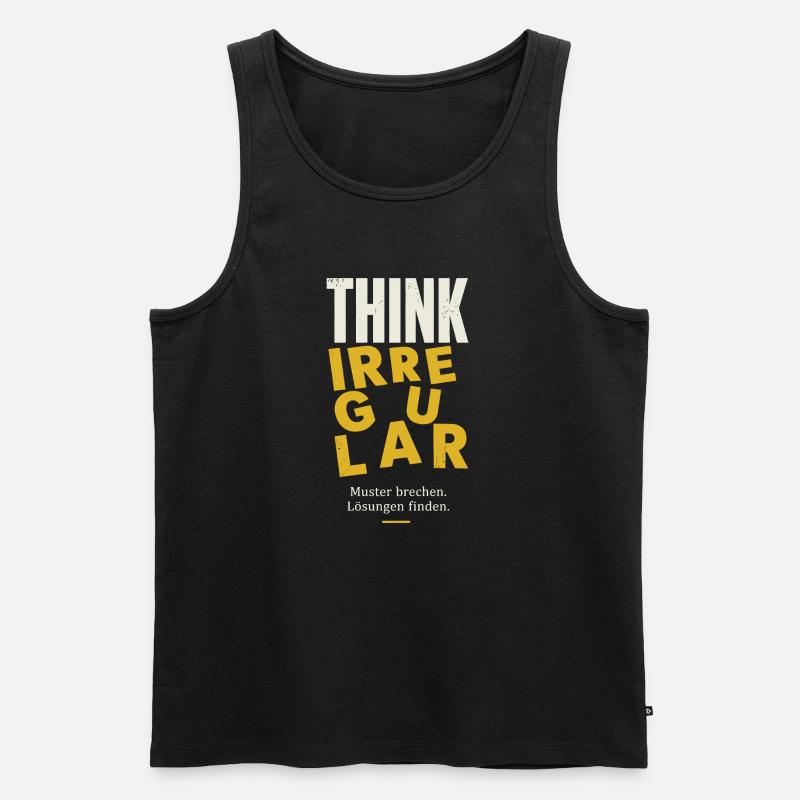 Think Irregular - Männer Premium Bio Tank Top - Schwarz