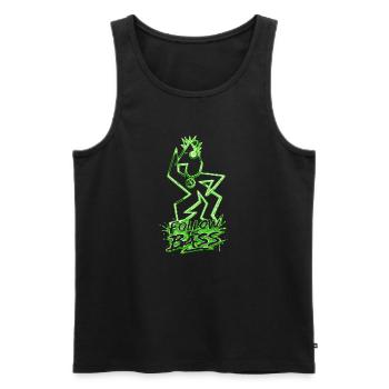 Bête de basse graffiti néon - Débardeur bio Premium Homme - noir - Devant - Michal (187cm)