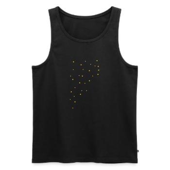 Star, star pattern - Men's Premium Organic Tank Top - black - Front - AI Model Male 178 light (178cm)