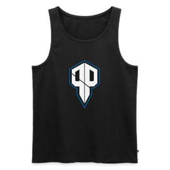 Pureness.one ESPORT LOGO - Männer Premium Bio Tank Top - Schwarz - Vorne - AI Model Male 178 light (178cm)