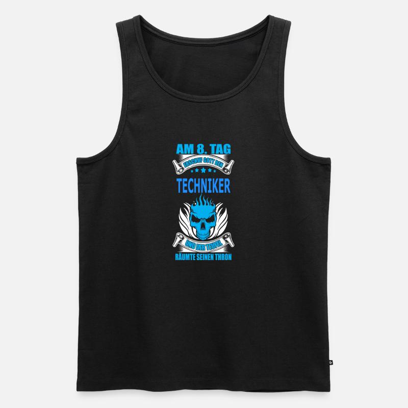 TECHNIKER - Männer Premium Bio Tank Top - Schwarz