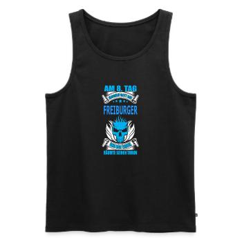 FREIBURGER - Männer Premium Bio Tank Top - Schwarz - Vorne - Michal (187cm)