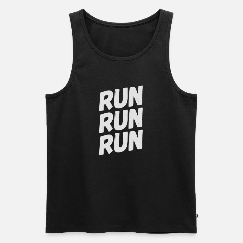 run run run - Männer Premium Bio Tank Top - Schwarz