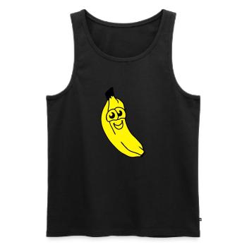kleine Banane - Männer Premium Bio Tank Top - Schwarz - Vorne - Michal (187cm)