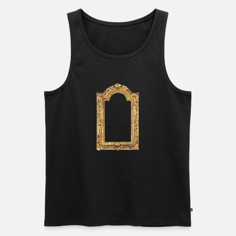 Goldener Bilderrahmen - Männer Premium Bio Tank Top - Schwarz
