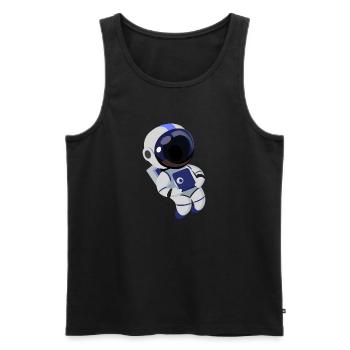 Astronaute - Débardeur bio Premium Homme - noir - Devant - Michal (187cm)