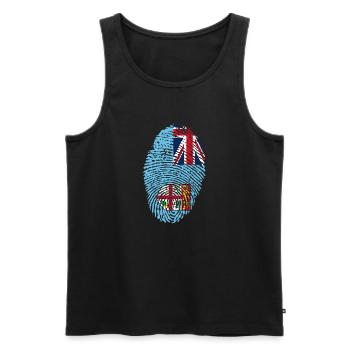 Fiji - Men's Premium Organic Tank Top - black - Front - AI Model Male 178 light (178cm)