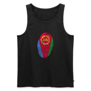 Eritrea - Männer Premium Bio Tank Top - Schwarz - Vorne - AI Model Male 178 light (178cm)