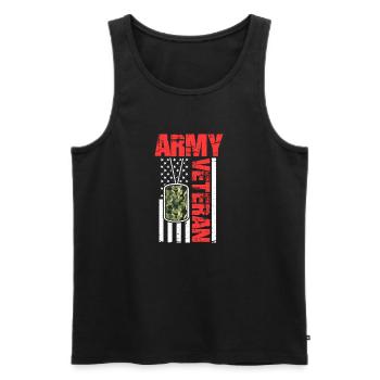 Military Soldier Veteran's Day - Thank You Army - Men's Premium Organic Tank Top - black - Front - AI Model Male 178 light (178cm)