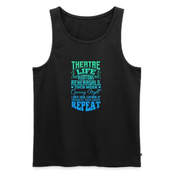 Theater Performer Acting Support Opening Theatre - Männer Premium Bio Tank Top - Schwarz - Vorne - AI Model Male 178 light (178cm)