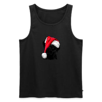 Père Noël LABRADOR Chiens de Noël Labbi Wilsigns - Débardeur bio Premium Homme - noir - Devant - Michal (187cm)