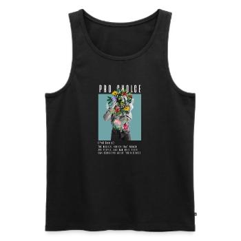 Pro Choice - Frauenrechte - Männer Premium Bio Tank Top - Schwarz - Vorne - AI Model Male 178 light (178cm)