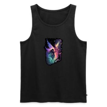 Magic Fairy Makes Fireworks Night Child Girl - Men's Premium Organic Tank Top - black - Front - AI Model Male 178 light (178cm)