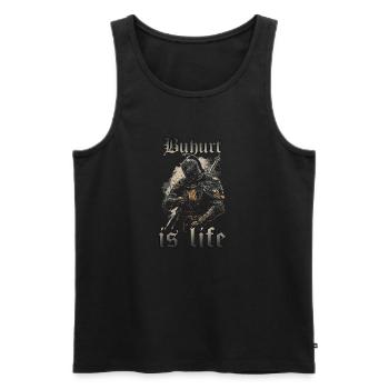 Buhurt Hobby Ritter Outfit Buhurt Turnier Krieger - Männer Premium Bio Tank Top - Schwarz - Vorne - AI Model Male 178 light (178cm)