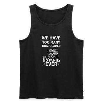 Boardgame Chess Backgammon Game Night - Men's Premium Organic Tank Top - black - Front - Michal (187cm)