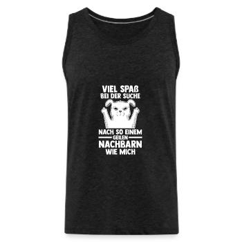 Einzug Umzug Nachbarn Nachbar - Männer Premium Bio Tank Top - Anthrazit - Vorne - Alexander (188cm)