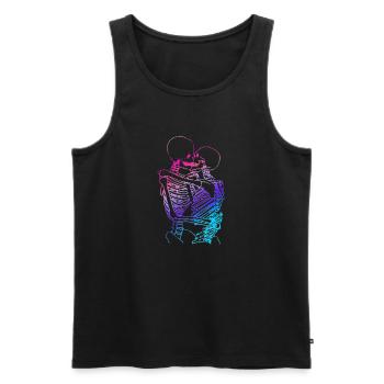 skull skeleton death halloween horror black dead - Men's Premium Organic Tank Top - black - Front - Michal (187cm)