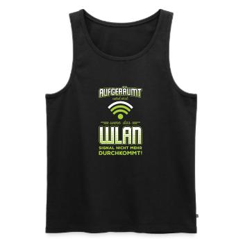No Wifi Kein Wlan Signal Empfangsstörung - Männer Premium Bio Tank Top - Schwarz - Vorne - AI Model Male 178 light (178cm)