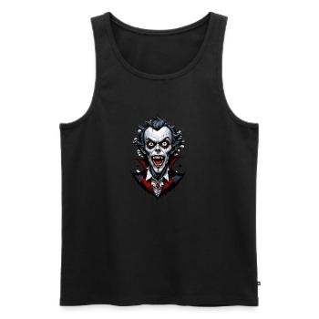 un vampire souriant 2 - Débardeur bio Premium Homme - noir - Devant - AI Model Male 178 light (178cm)