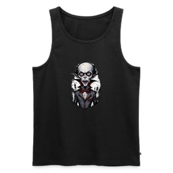 un vampire à grosse tête 6 - Débardeur bio Premium Homme - noir - Devant - AI Model Male 178 light (178cm)