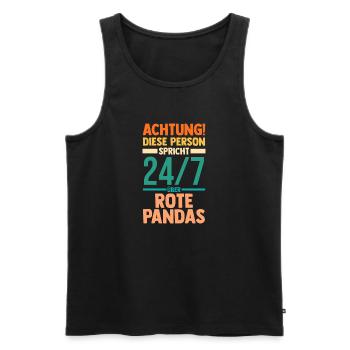 Roter Panda - Männer Premium Bio Tank Top - Schwarz - Vorne - AI Model Male 178 light (178cm)