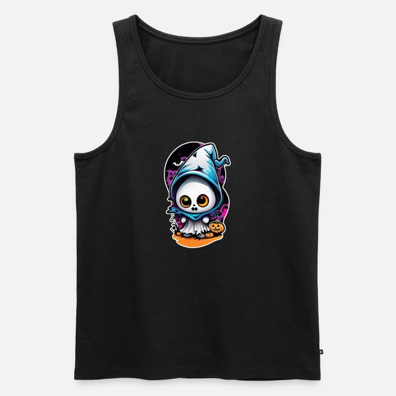 Halloween- Monster und Geist - Männer Premium Bio Tank Top - Schwarz