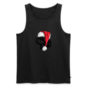 Père Noël Rottweiler Père Noël Père Noël Wilsigns - Débardeur bio Premium Homme - noir - Devant - Michal (187cm)