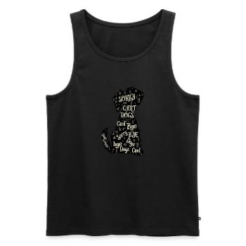 Dogs Lover Vintage Sorry Can't Dogs Bye - Men's Premium Organic Tank Top - black - Front - AI Model Male 178 light (178cm)