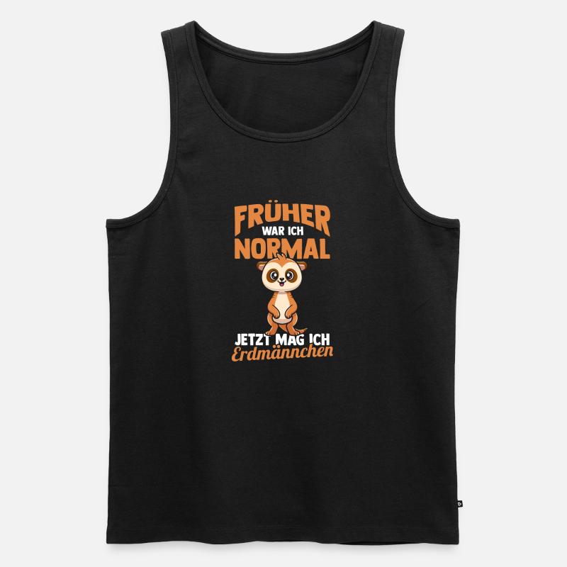 Erdmännchen - Männer Premium Bio Tank Top - Schwarz