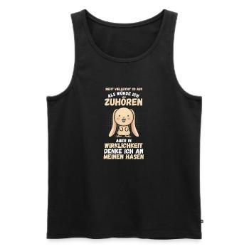 Kaninchen Hase - Männer Premium Bio Tank Top - Schwarz - Vorne - Michal (187cm)