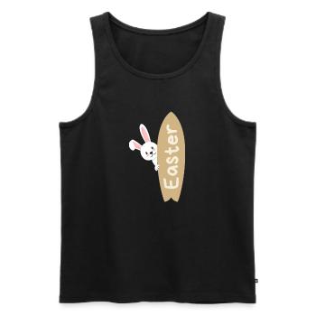Surf Osterhase - Männer Premium Bio Tank Top - Schwarz - Vorne - Michal (187cm)