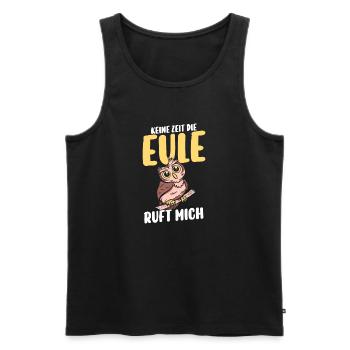 Eulen - Männer Premium Bio Tank Top - Schwarz - Vorne - AI Model Male 178 light (178cm)