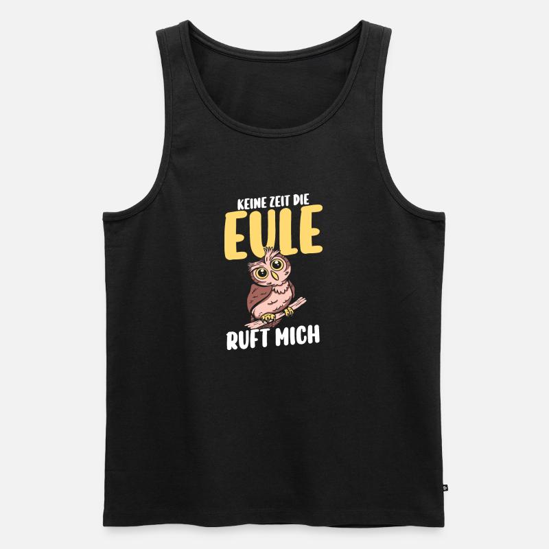 Eulen - Männer Premium Bio Tank Top - Schwarz