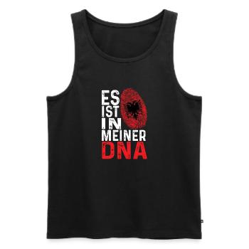 Albanische Flagge Albanischer Adler Shqiponja - Männer Premium Bio Tank Top - Schwarz - Vorne - AI Model Male 178 light (178cm)