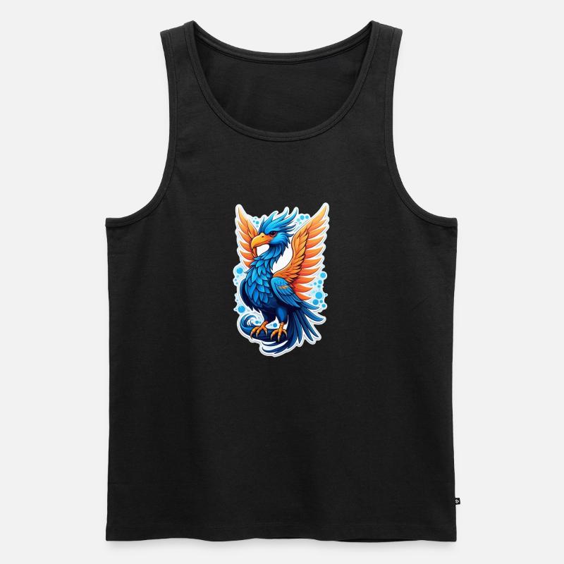Phönix - Phönix - Feuervogel - Männer Premium Bio Tank Top - Schwarz