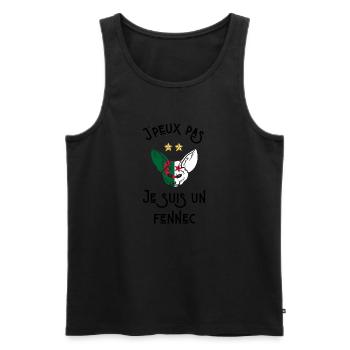 je Ne peux pas je suis un fennec algérien - Débardeur bio Premium Homme - noir - Devant - AI Model Male 178 light (178cm)
