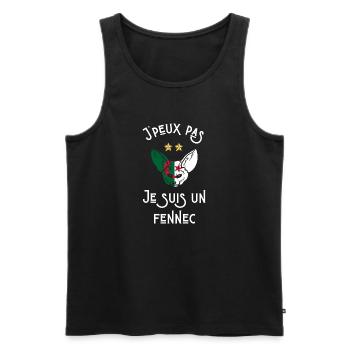 je Ne peux pas je suis un fennec algérien - Débardeur bio Premium Homme - noir - Devant - AI Model Male 178 light (178cm)