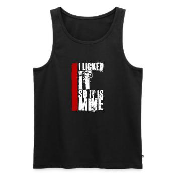 Je l’ai léché pour que ce soit le mien drôle de dire effronté - Débardeur bio Premium Homme - noir - Devant - AI Model Male 178 light (178cm)