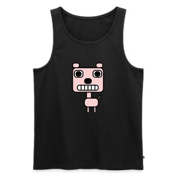 Fun dog puppy lover cute who loves dogs t-shirt - Débardeur bio Premium Homme - noir - Devant - Michal (187cm)