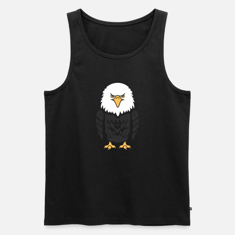 Adler Vogel - Männer Premium Bio Tank Top - Schwarz